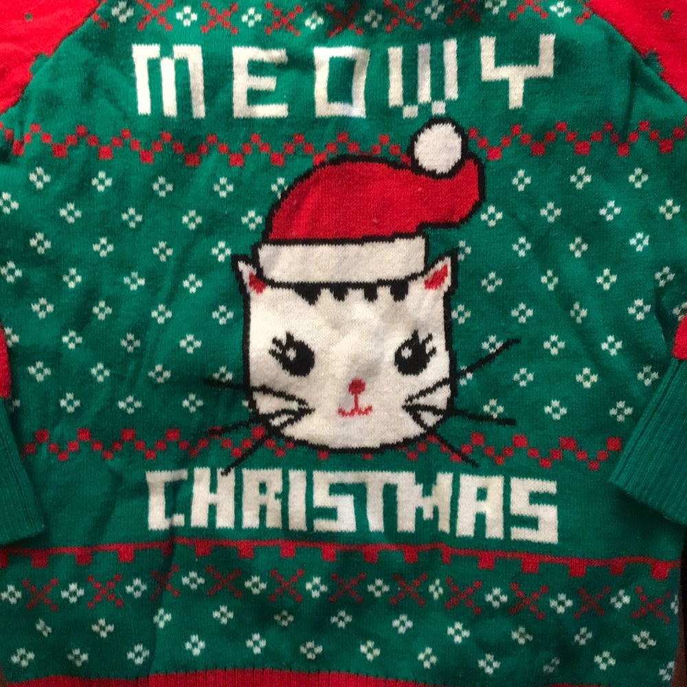 Cat Christmas sweater 2t - Picture 2 of 5